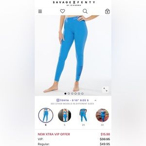 Never worn ‘Forever Savage Legging’ by Savage X Fenty Malibu Blue womens legging
